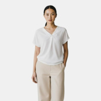 Bodyflirt, white blouse with silver collar