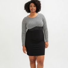 Dress with black and white checkered pattern, BodyFlirt