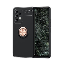Telefona aizsarg maciņš, vāciņš case Samsung Galaxy A32 4G, melns, magnētisks, ar gredzenu
