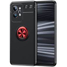 Telefona aizsargm aciņš, vāciņš case Samsung Galaxy A73 5G melns, magnētisks, ar gredzenu