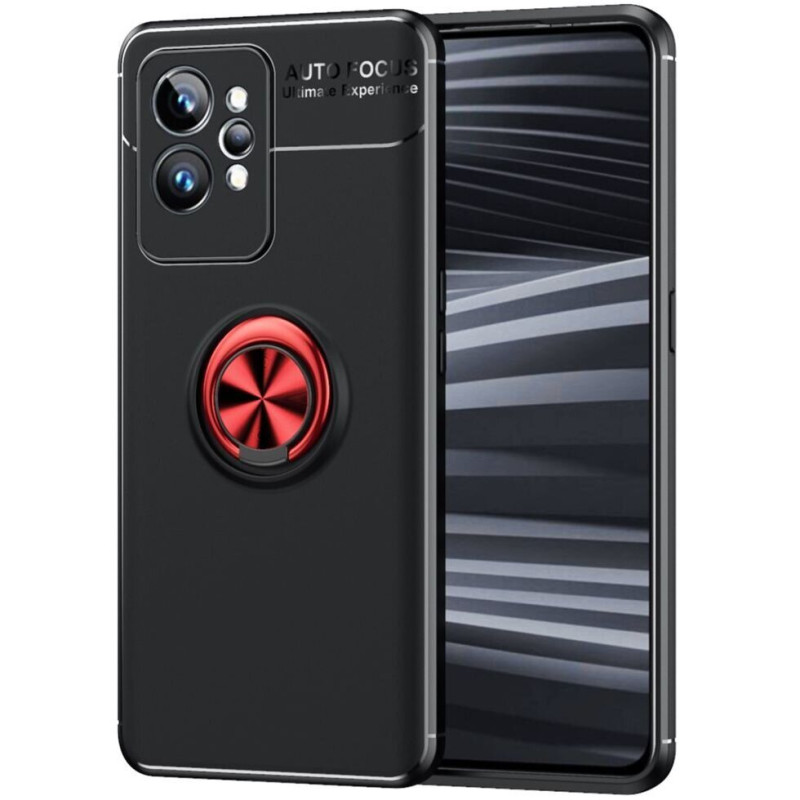 Telefona aizsargm aciņš, vāciņš case Samsung Galaxy A73 5G melns, magnētisks, ar gredzenu