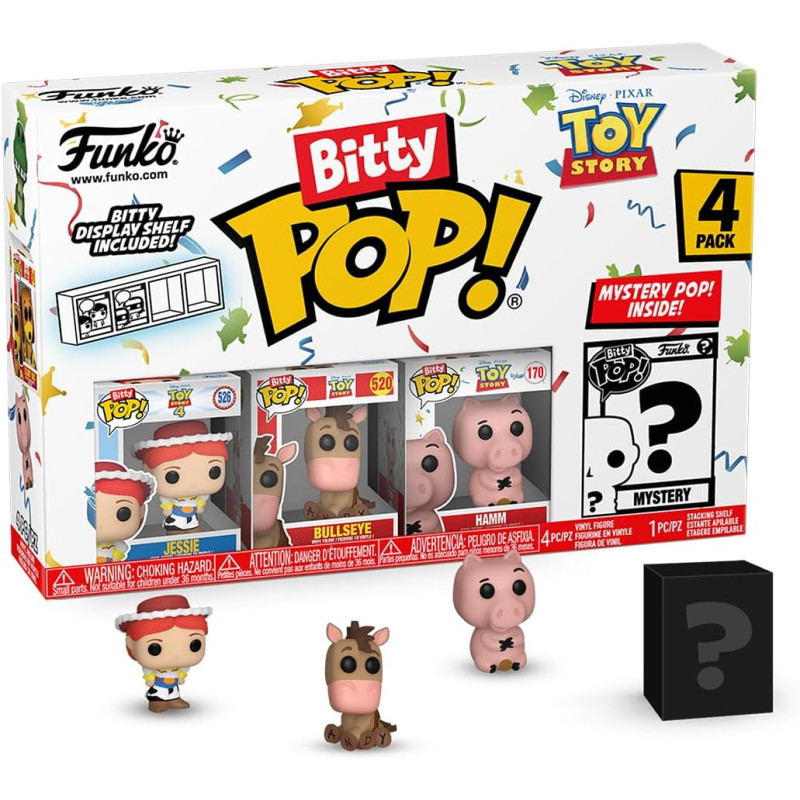 Figūru komplekts Funko Bitty POP! Toy Story Jessie, Rotaļlietu stāsts Bullseye, Hamm 4 gab