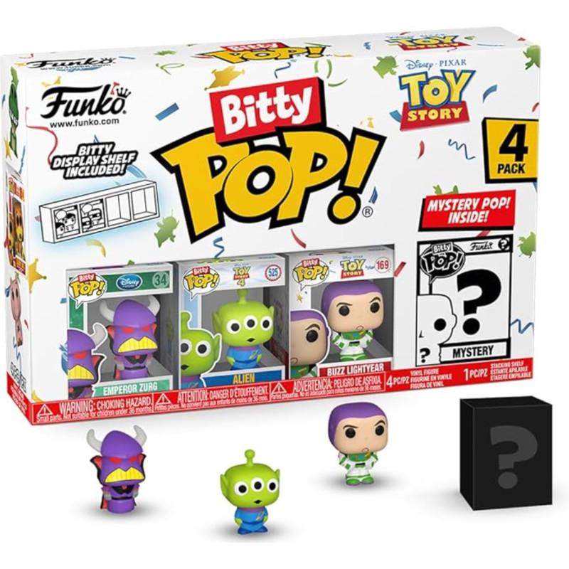 Figure set Funko Bitty POP! Toy Story Zurg, Toy Story Alien, Buzz, Emperor Zurg Lightyear 4 pcs