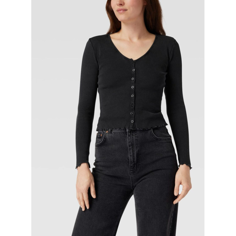 Review black shirt with buttons, size XS