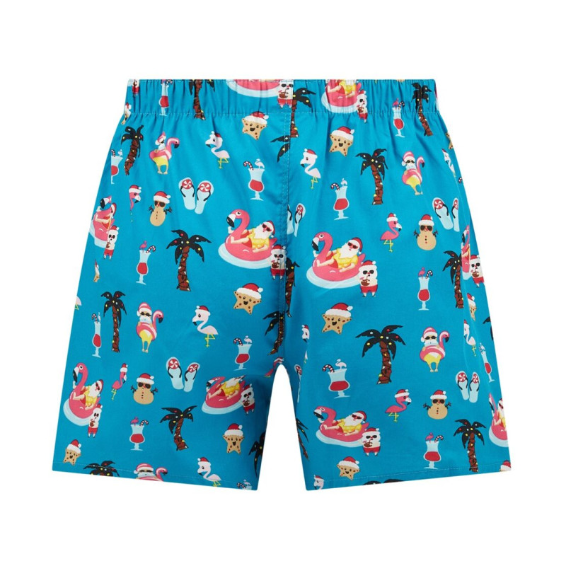 Christian Berg turquoise blue Christmas boxer shorts, size XL