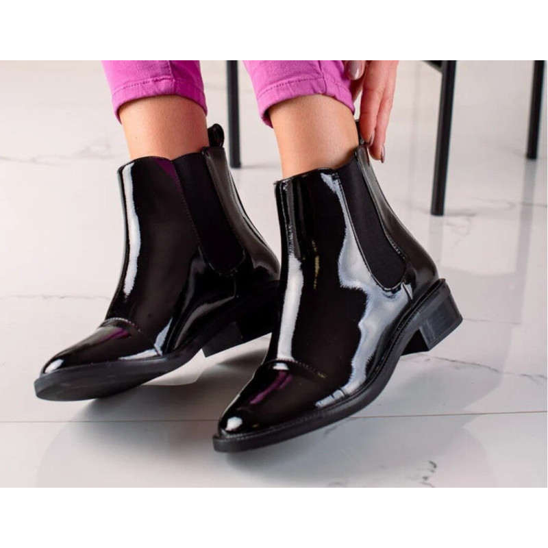 BodyFlirt patent leather boots, autumn/spring, size 36