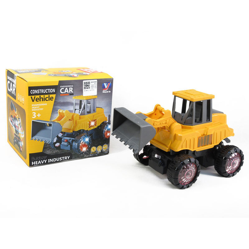 Buldozers, traktors ar skaņas un gaismas efektiem