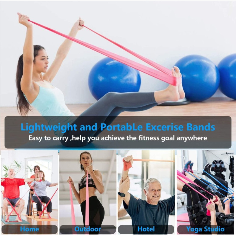 Areot exercise bands, resistance bands, fitness belt set 4pcs
