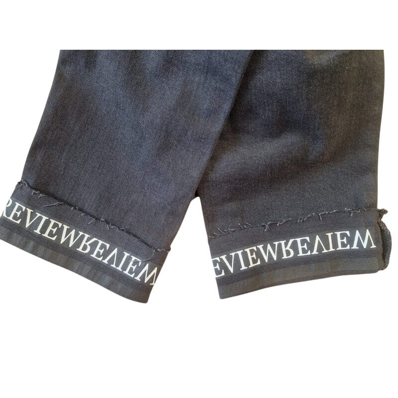 Review black jeans with inscriptions, size W29, L30